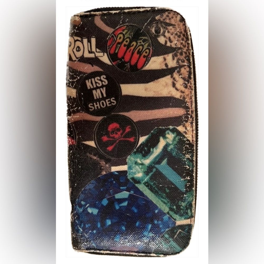 Jimmy Choo rare limited edition leather continental wallet. Elton John Collab